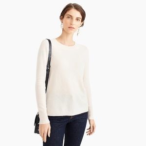 J. Crew Cashmere Crewneck Sweater in Ivory